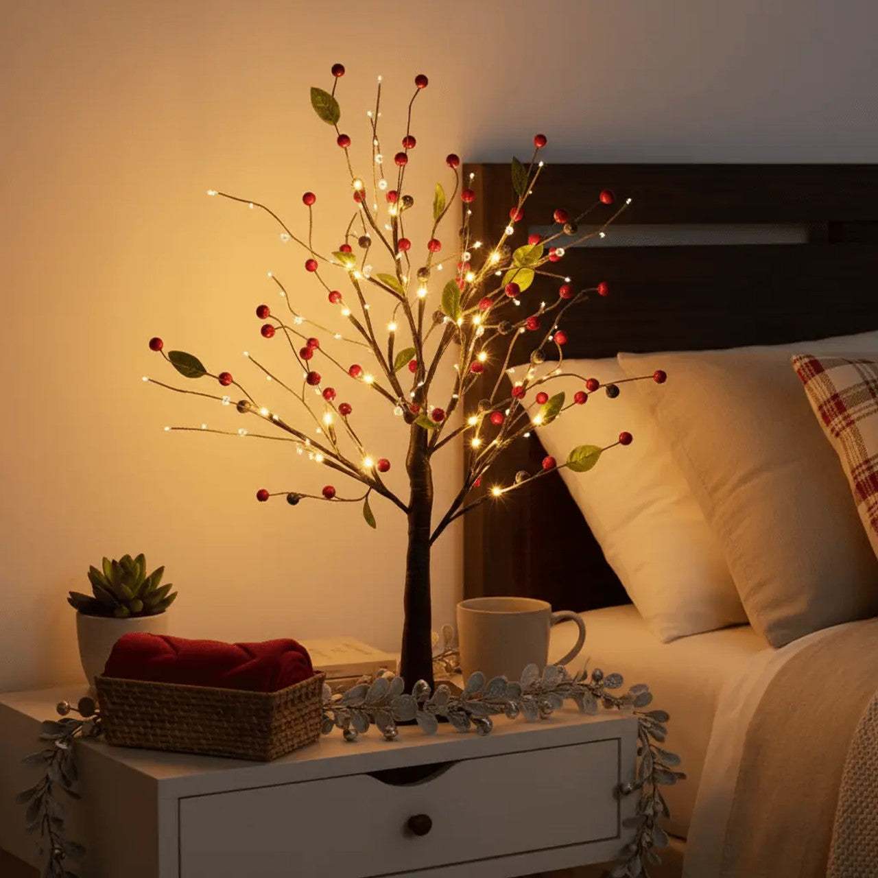 Red flower tree — view 2