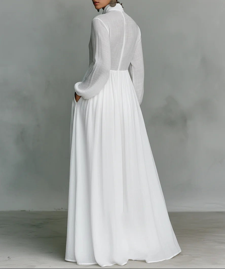 Rachel - button front maxi dress with easy fit — view 2
