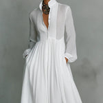 Rachel - button front maxi dress with easy fit — view 3