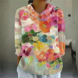 Rachel - Floral Watercolor Blouse — view 1