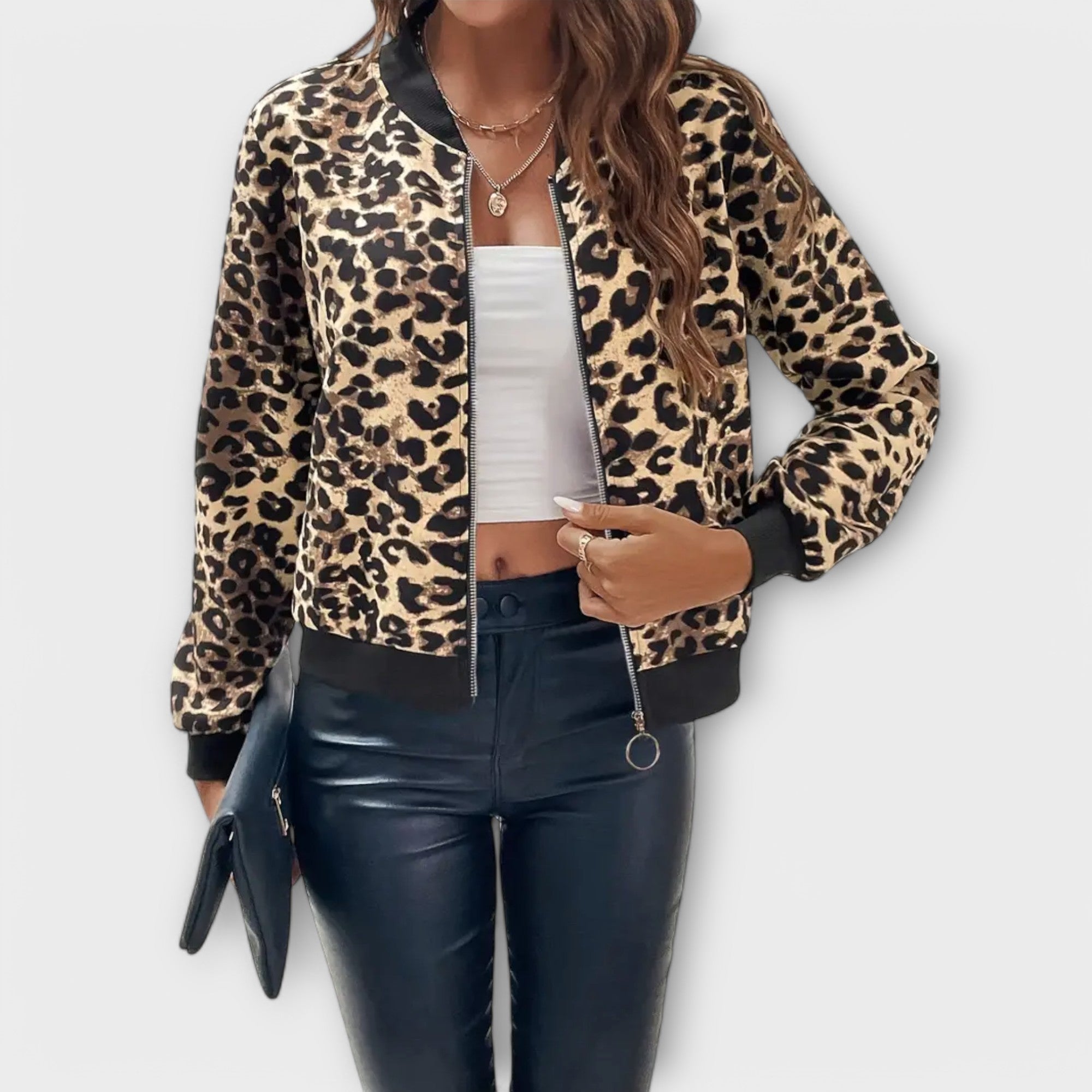 Raquel – elegant leopard print jacket — view 7