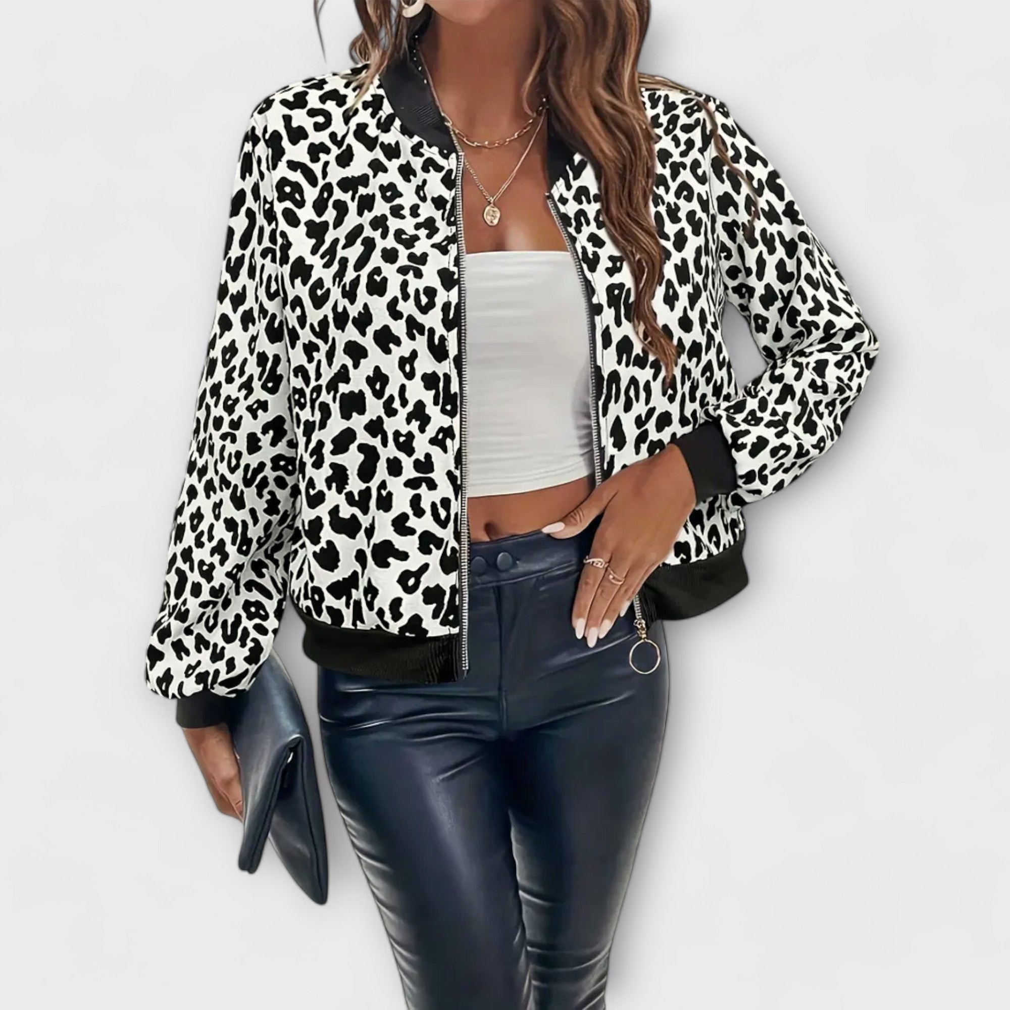 Raquel – elegant leopard print jacket — view 9