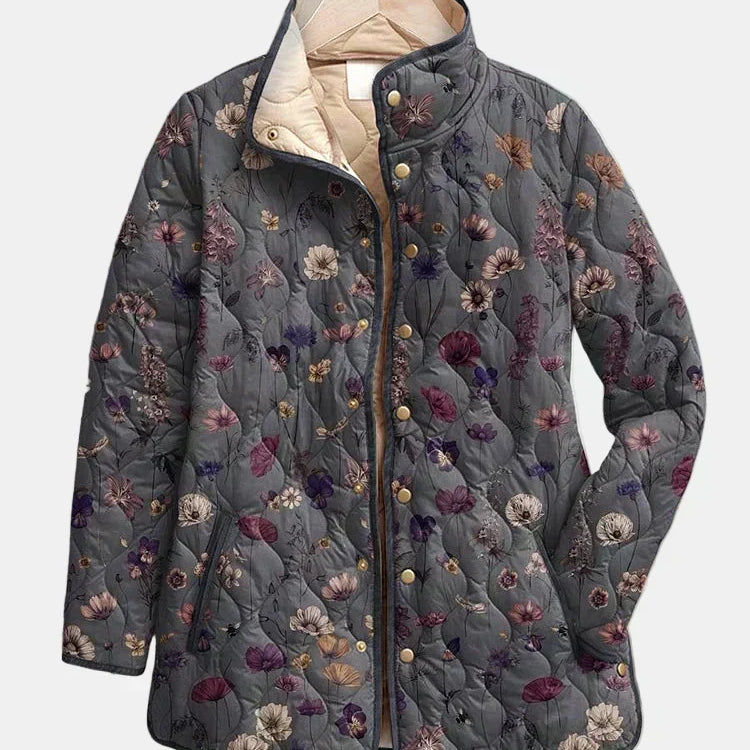 Valerie - Retro Floral Quilted Jacket — view 1