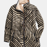 Zoe - Quilted jacket with retro circular pattern — view 1