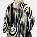 Isla - casual quilted jacket with an abstract geometric pattern — view 1