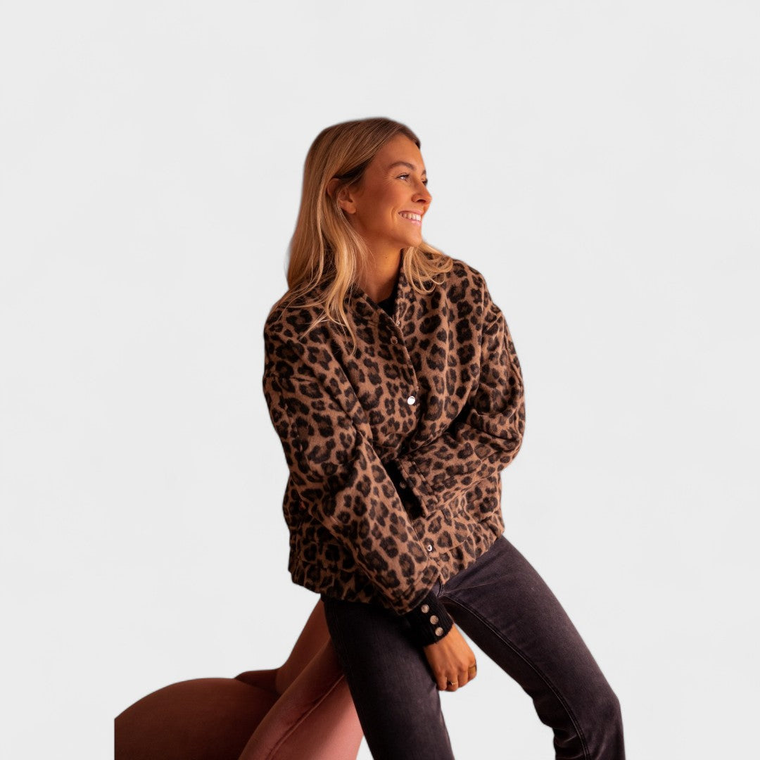 Rosa - modern leopard print jacket — view 6