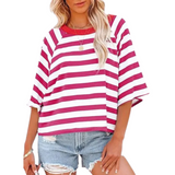 Rosalie - a trendy, loose fit summer neck top — view 3
