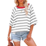 Rosalie - a trendy, loose fit summer neck top — view 4