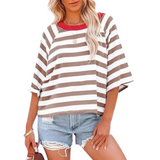 Rosalie - a trendy, loose fit summer neck top — view 5