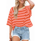 Rosalie - a trendy, loose fit summer neck top — view 8