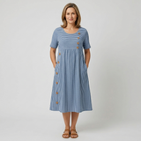 Ruby - Striped Midi Dress — view 1