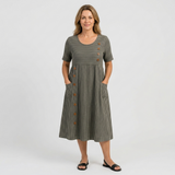 Ruby - Striped Midi Dress — view 2