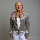 Sadie - Retro Icelandic Cardigan — view 1