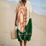 Sadie - dress with graphic lobster print — view 1