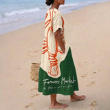 Sadie - dress with graphic lobster print — view 2