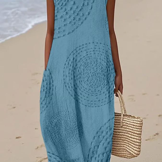 Sadie - Textured Sleeveless Maxi Dress — view 6