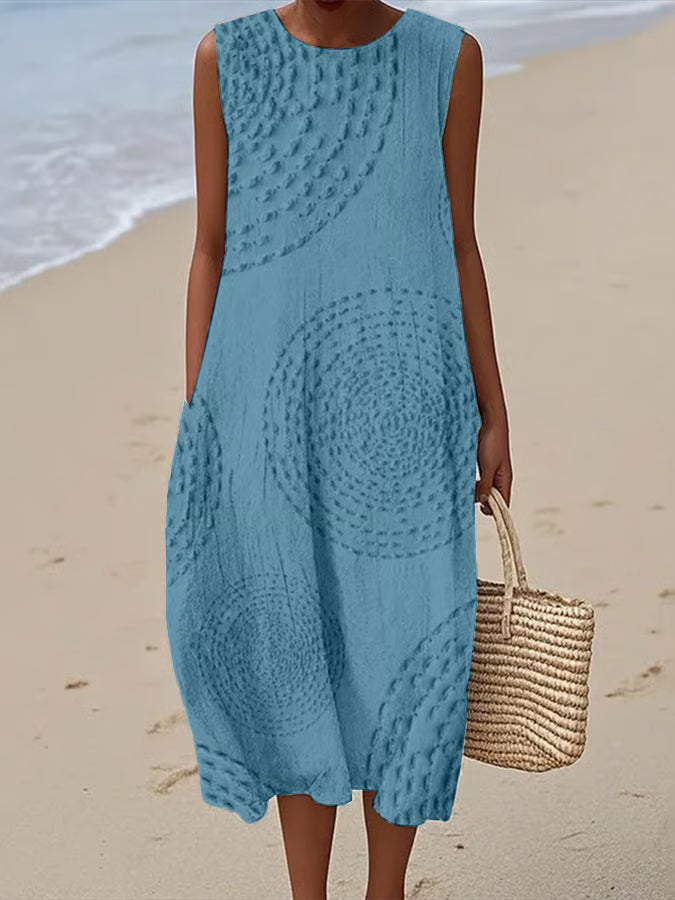 Sadie - Textured Sleeveless Maxi Dress — view 6