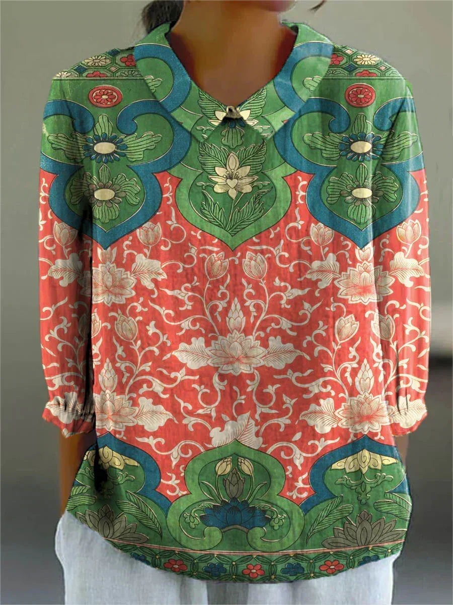 Samantha - Royal Lotus Blouse — view 2