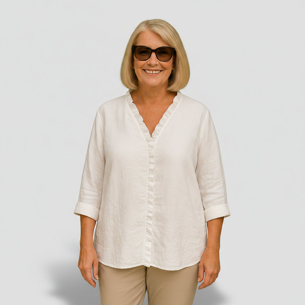 Samantha - Soft Ruffle Blouse — view 3