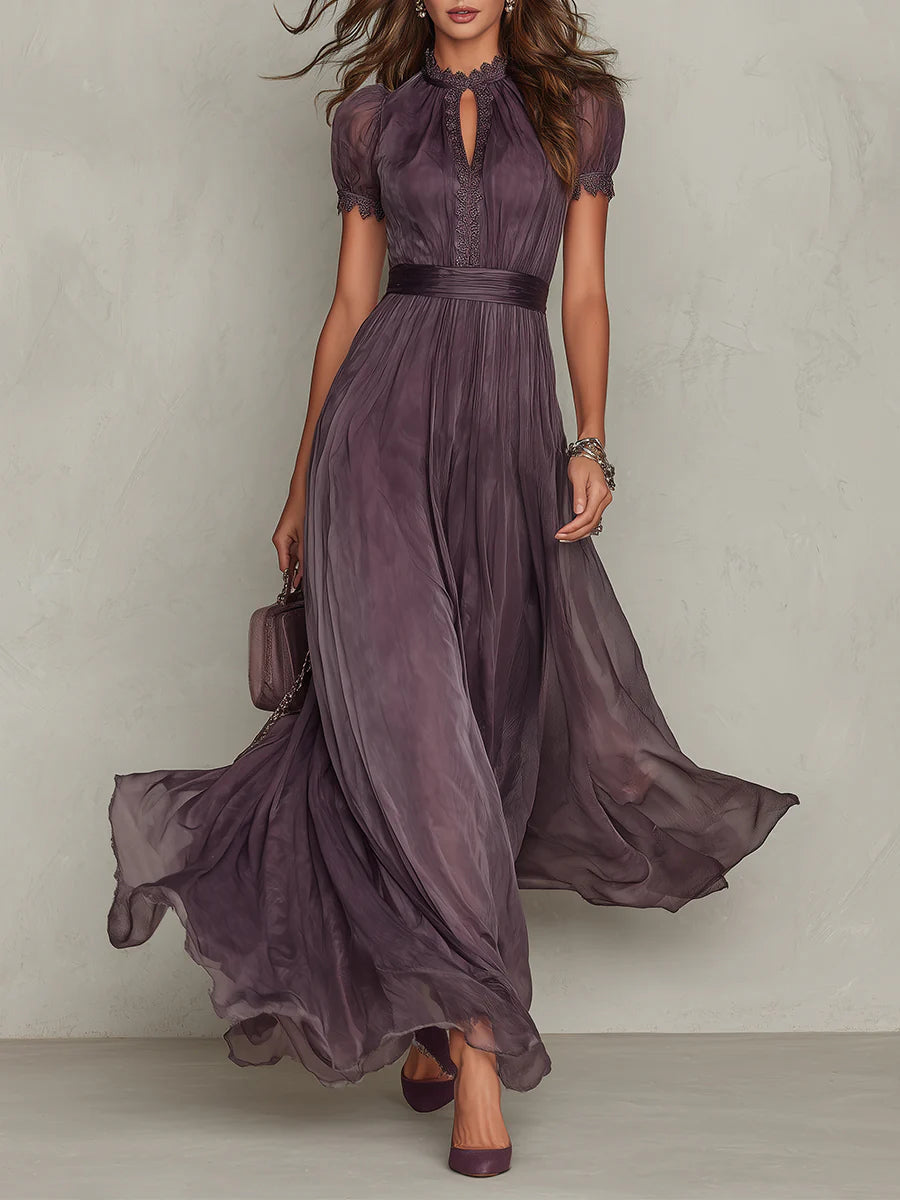 Samantha - retro chic chiffon maxi dress — view 2