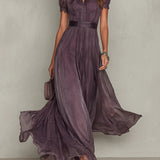 Samantha - retro chic chiffon maxi dress — view 2