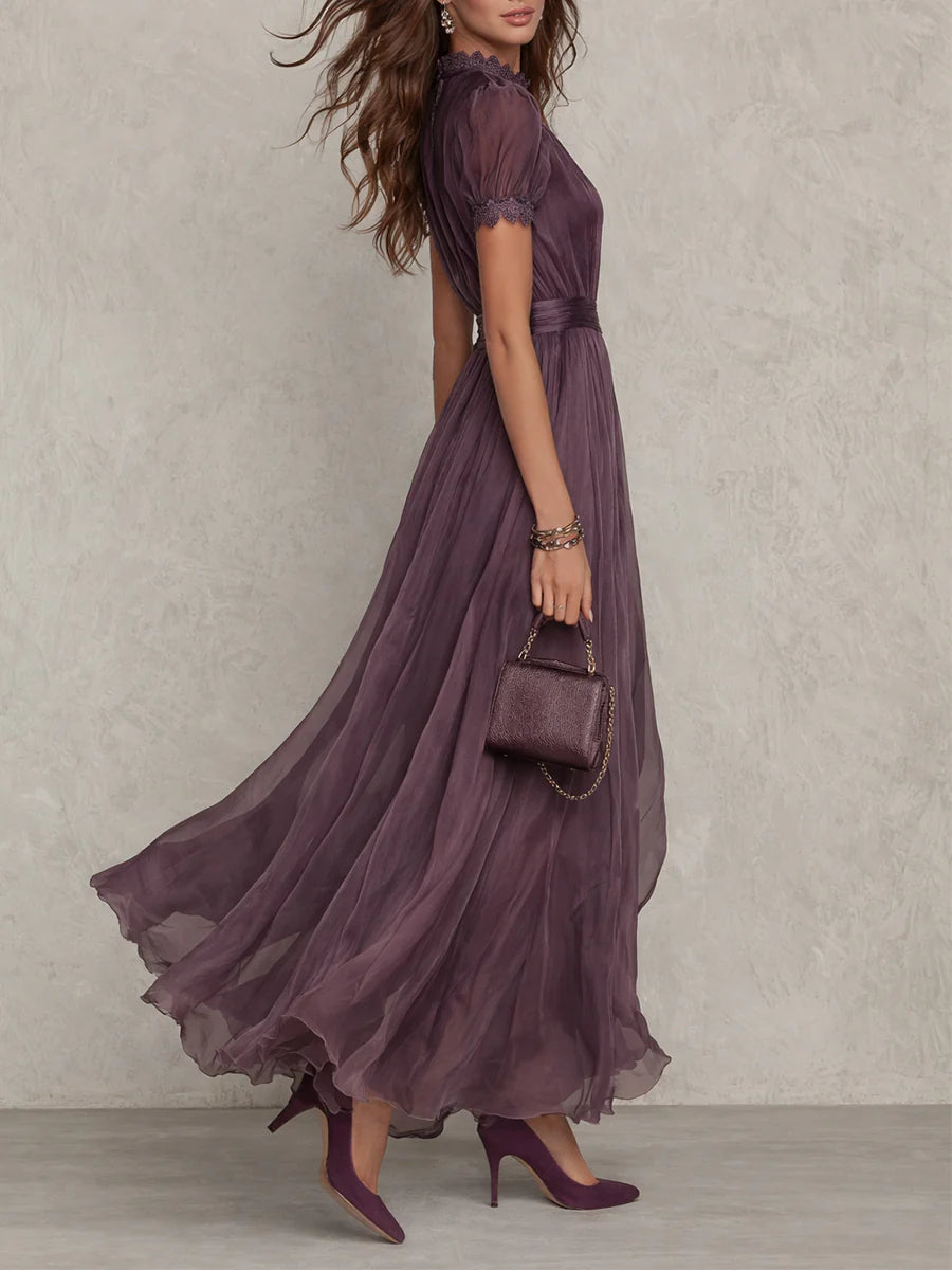 Samantha - retro chic chiffon maxi dress — view 3