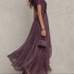 Samantha - retro chic chiffon maxi dress — view 3