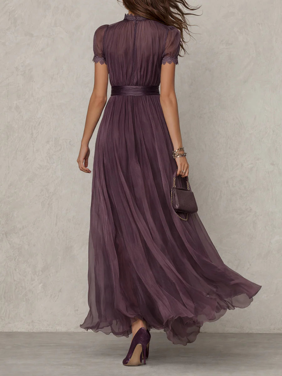 Samantha - retro chic chiffon maxi dress — view 4