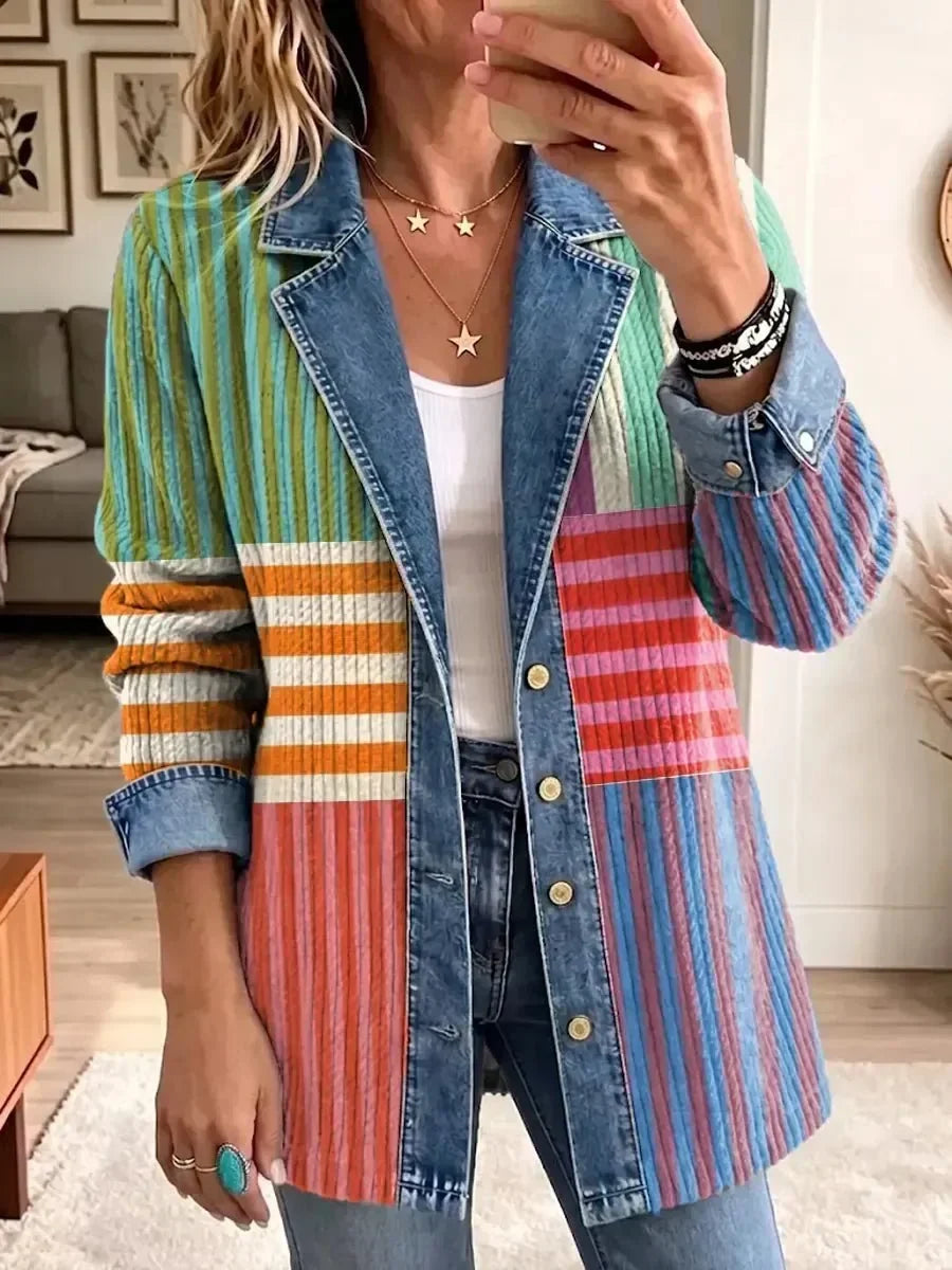 Samantha - retro geometric jacket — view 1