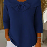 Sandra - ribbed sweater with bow — view 5