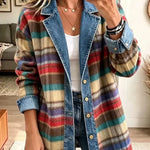 Sarah - Retro Patchwork Denim Jacket — view 1