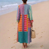 Sarah - colourful long dress patchwork — view 3