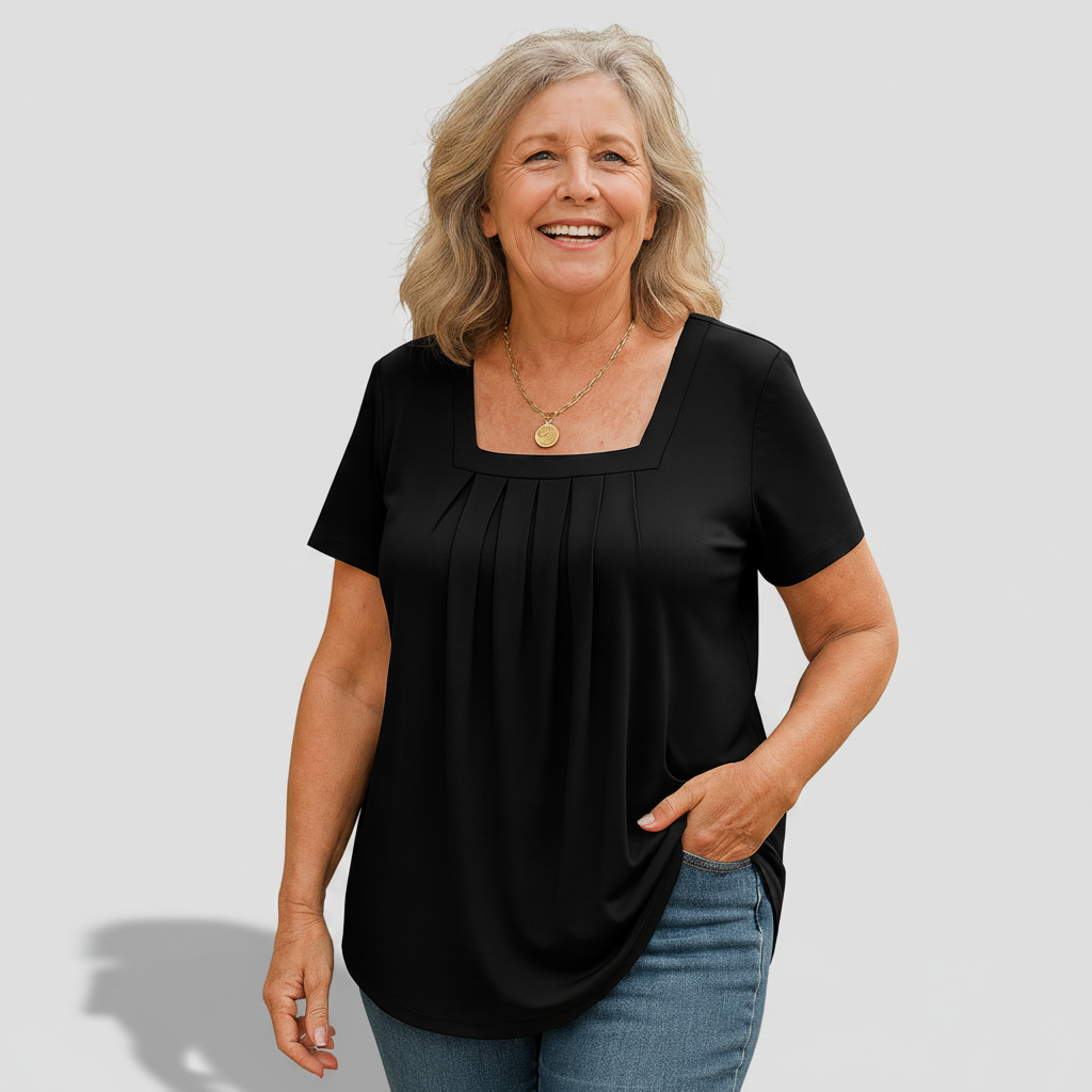 Savannah - pleated comfort top — view 3
