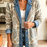 Savannah - retro bohemian patchwork denim jacket — view 2