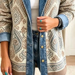 Savannah - retro bohemian patchwork denim jacket — view 3