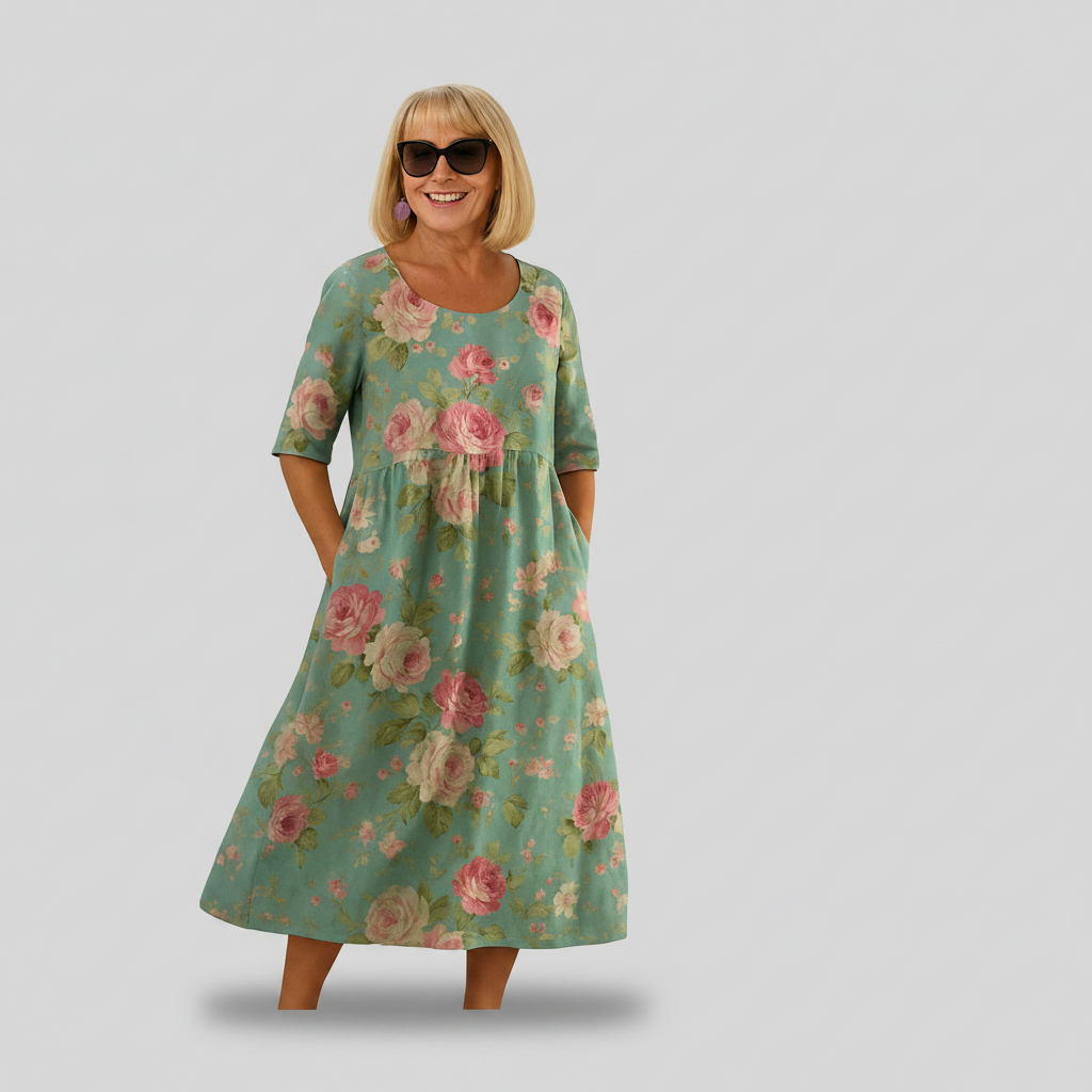 Scarlett - loose midi dress — view 2