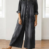 Serenity - denim cotton overalls — view 2
