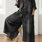 Serenity - denim cotton overalls — view 3