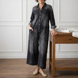 Serenity - denim cotton overalls — view 4