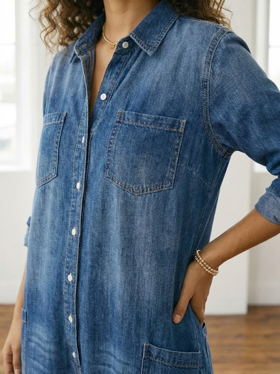 Serenity - denim cotton overalls — view 8