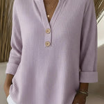 Sharon – Textured Henley Top — view 1