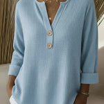 Sharon – Textured Henley Top — view 2
