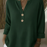Sharon – Textured Henley Top — view 5