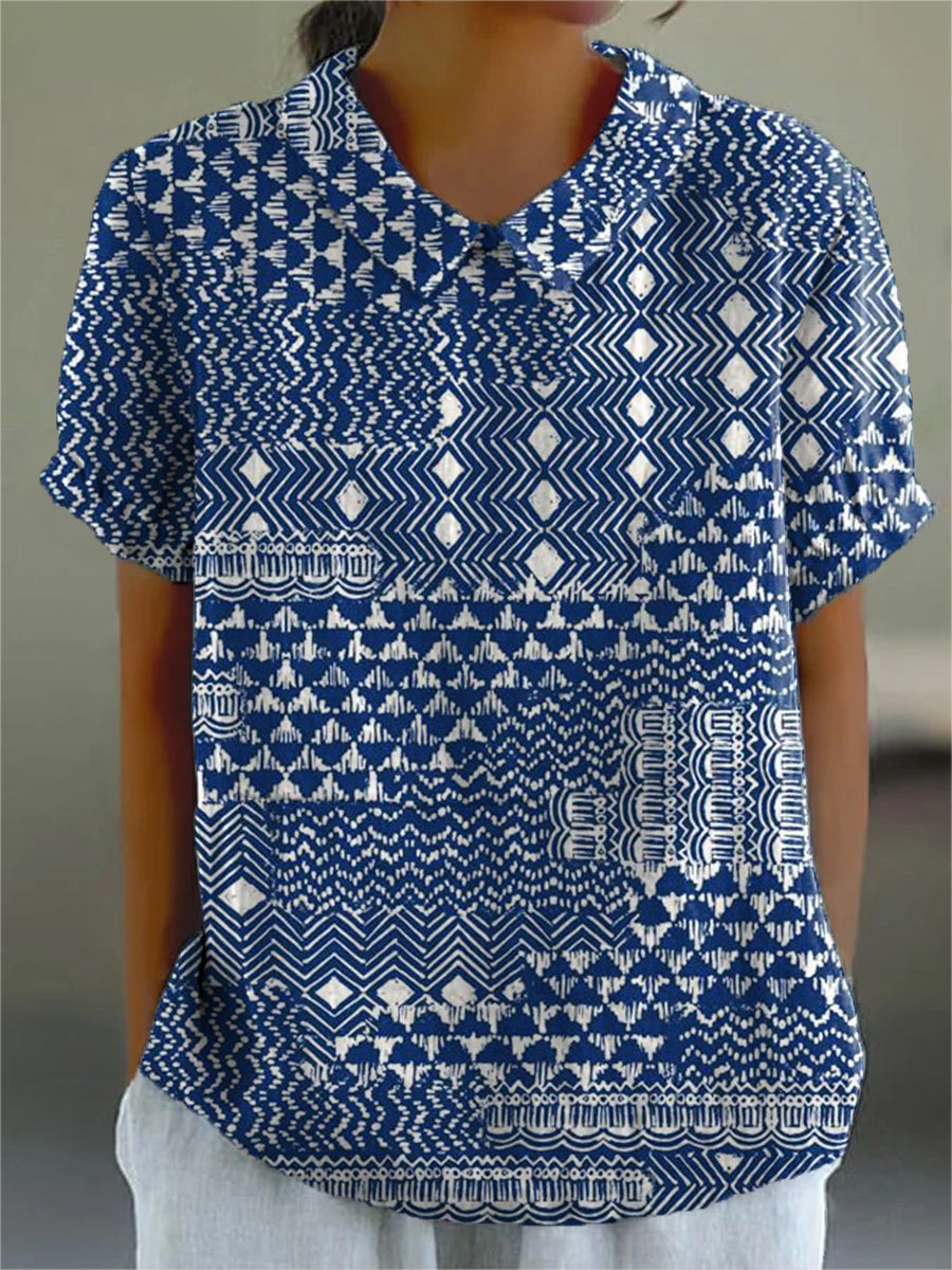 Sienna - blouse with tribal pattern — view 2