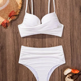 Sienna - High-rise criss-cross top, high-waisted bikini — view 4