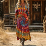 Skylar - retro inspired casual long sleeve dress — view 1