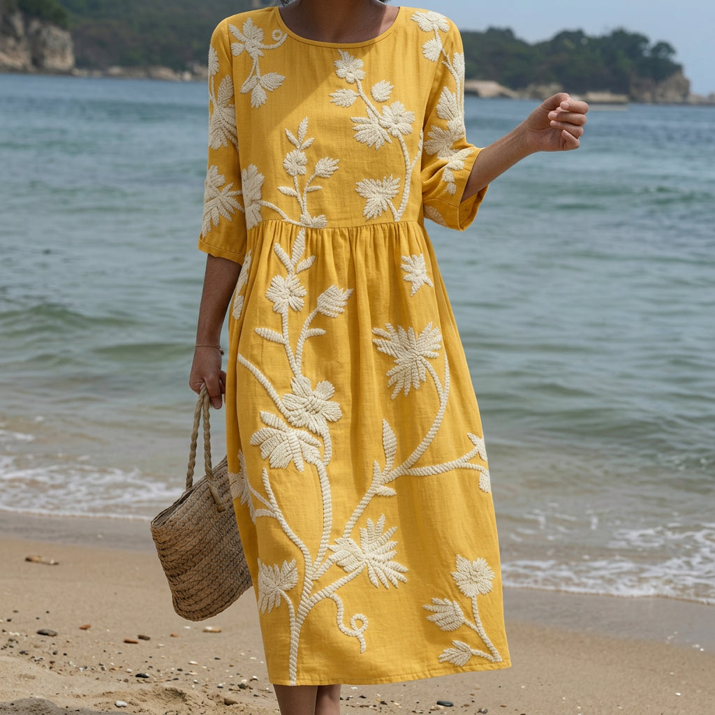 Skylar - floral and floral print midi dress — view 1