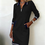 Sofia - elegant long sleeve cotton dress — view 12