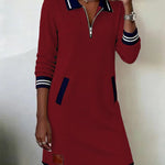 Sofia - elegant long sleeve cotton dress — view 13