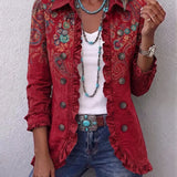Sophia - bohemian paisley ruffle jacket — view 1